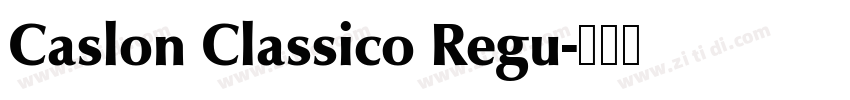 Caslon Classico Regu字体转换 Caslon Classico Regu字体转换